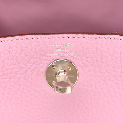 Hermes Taurillon Clemence Mini Lindy 20 Mauve Sylvestre 6 of 10