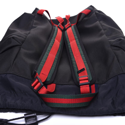 Gucci Techno Canvas Web Drawstring Backpack Black 10 of 12