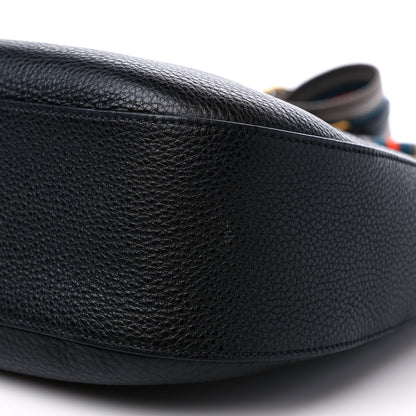 Prada Vitello Daino Zippered Messenger Hobo Black 8 of 8