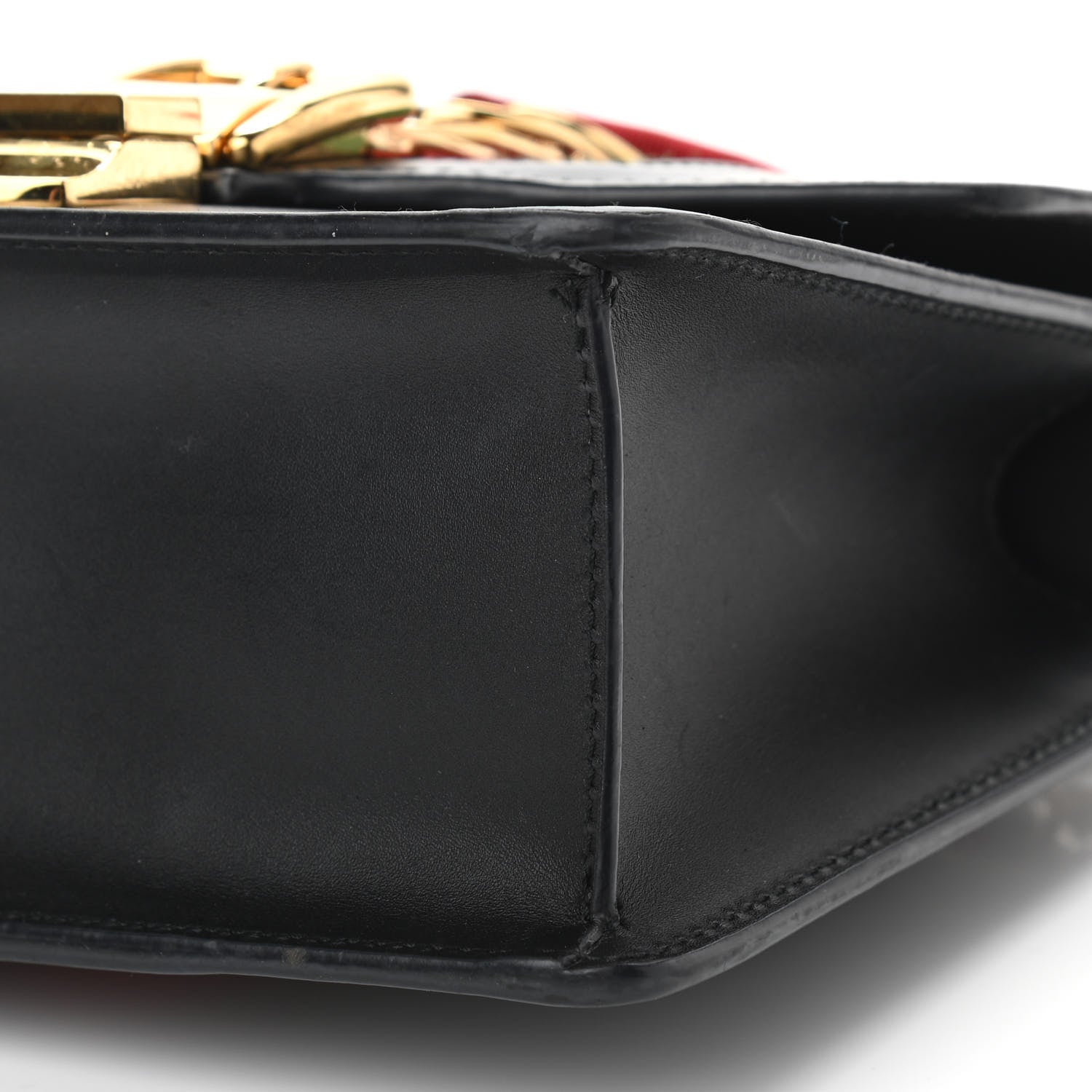 Gucci Calfskin Mini Sylvie Chain Shoulder Bag Black 10 of 10