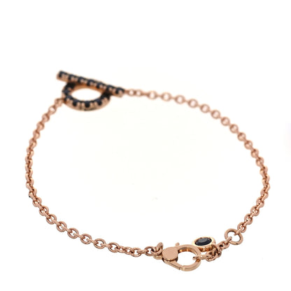 Hermes 18K Rose Gold Black Spinel Finesse Bracelet SH 2 of 3