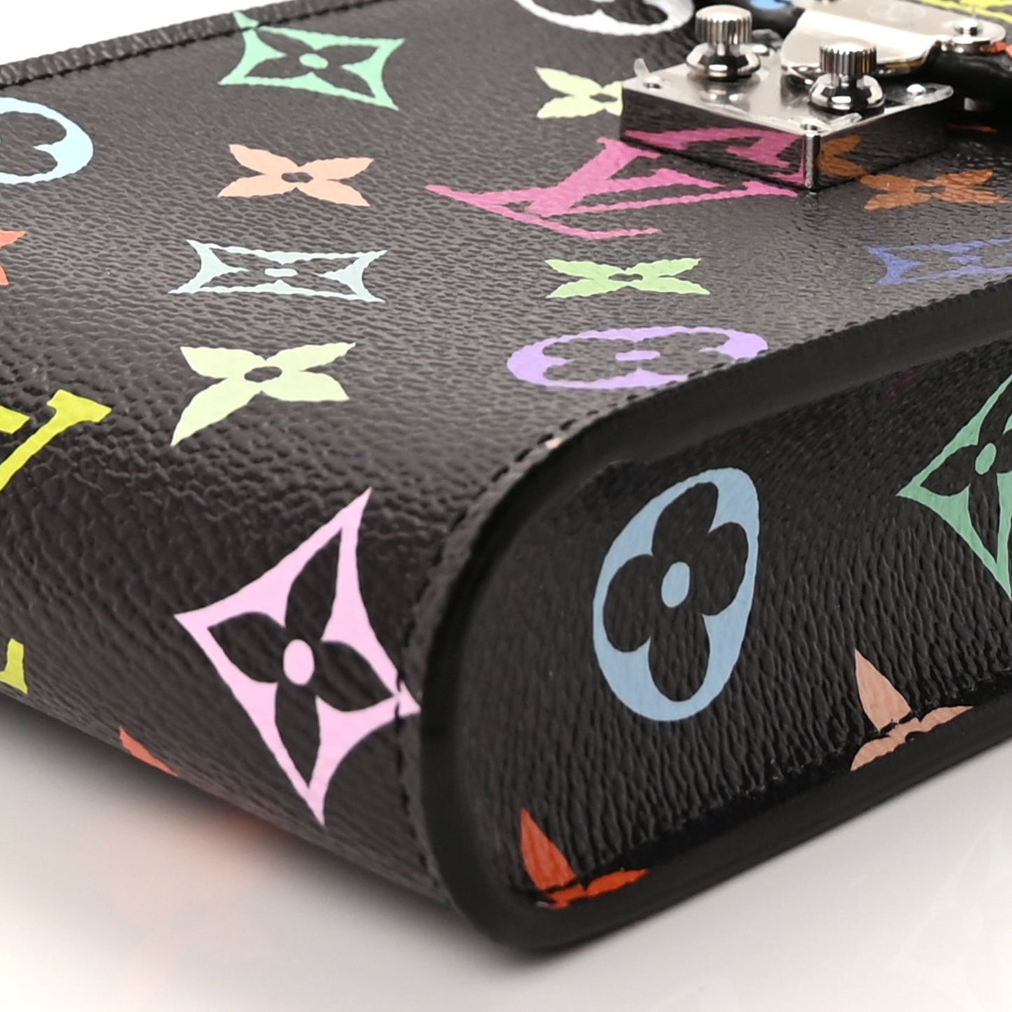 LV X TM Monogram Multicolor Phone Pouch Metis  Black