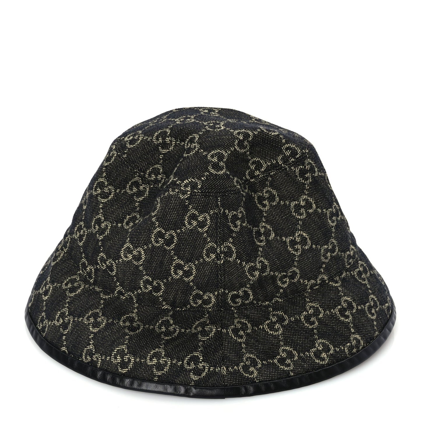 Jacquard Denim GG Monogram Oscar Bucket Hat M Black Ivory