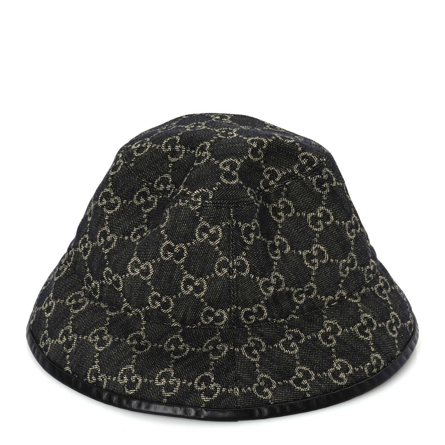 Gucci Jacquard Denim GG Monogram Oscar Bucket Hat M Black Ivory 6 of 9