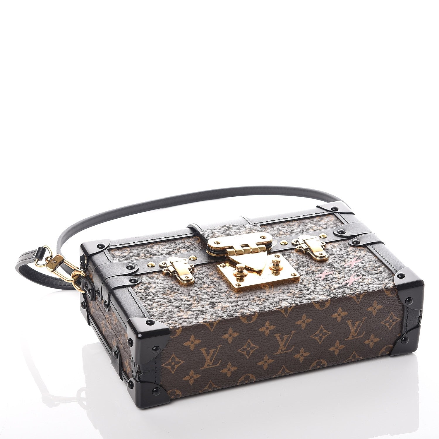Louis Vuitton Monogram Petite Malle Black 4 of 10