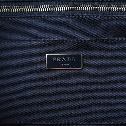 Prada Canvas Mistolino Canapa Tote Naturale Blue 6 of 16