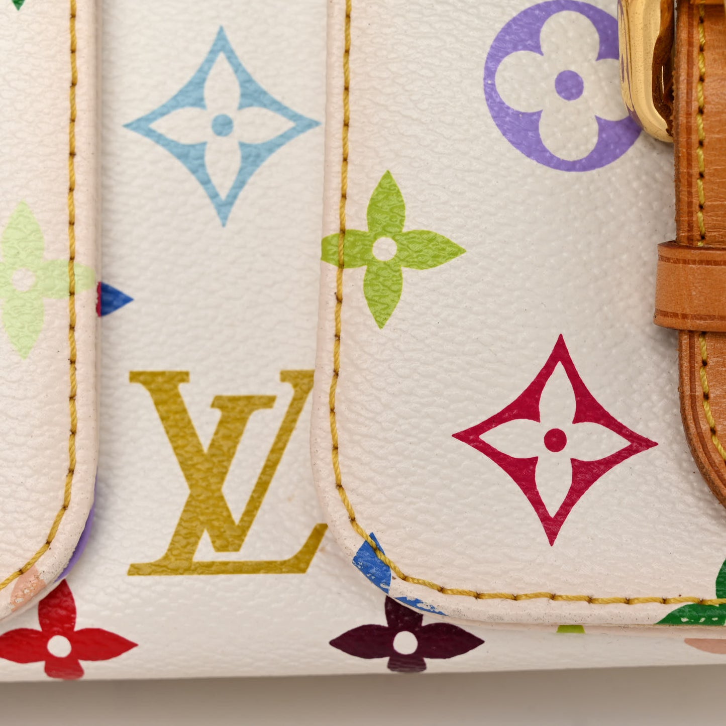 LOUIS VUITTON Monogram Multicolor Lodge PM White