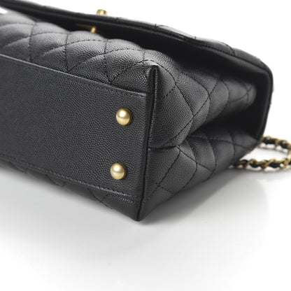 Chanel Caviar Lizard Quilted Mini Coco Handle Flap Black 7 of 11