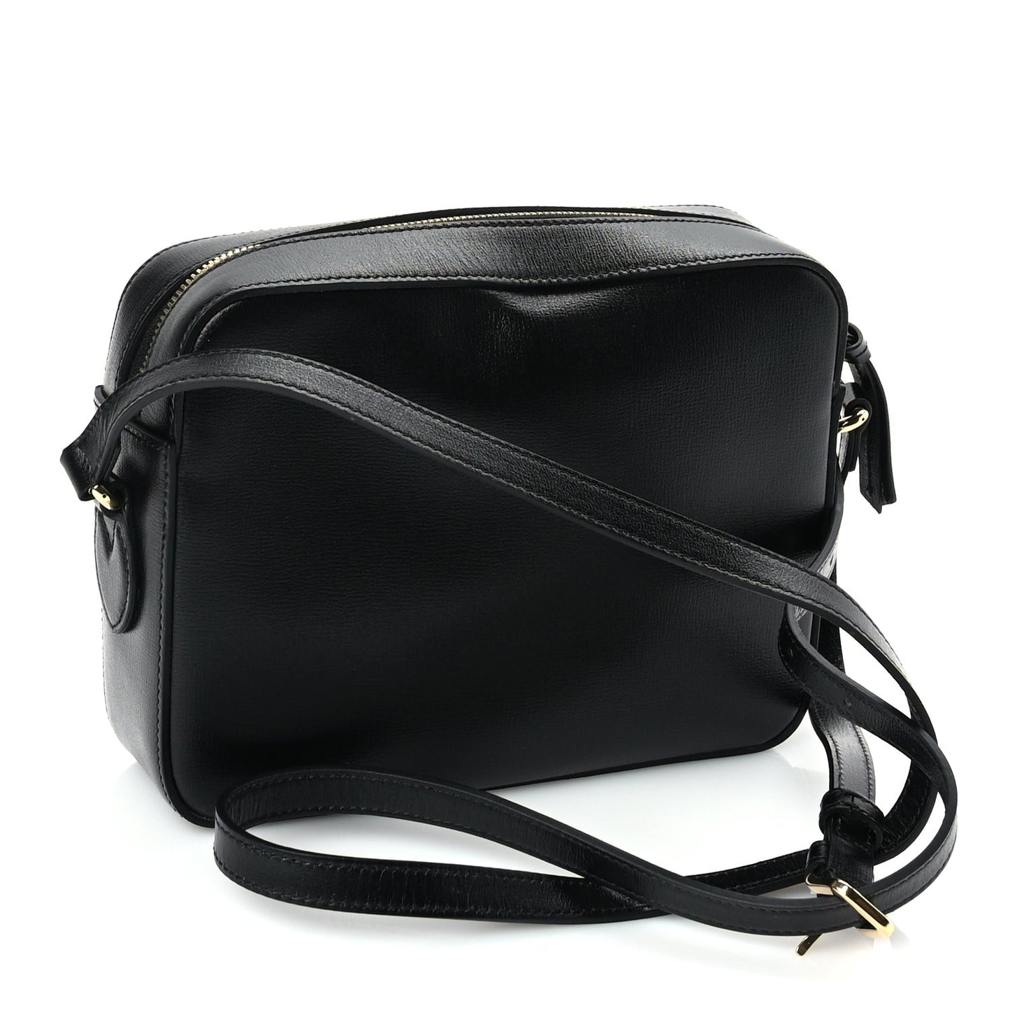 Textured Calfskin Small Horsebit 1955 Shoulder Bag Black