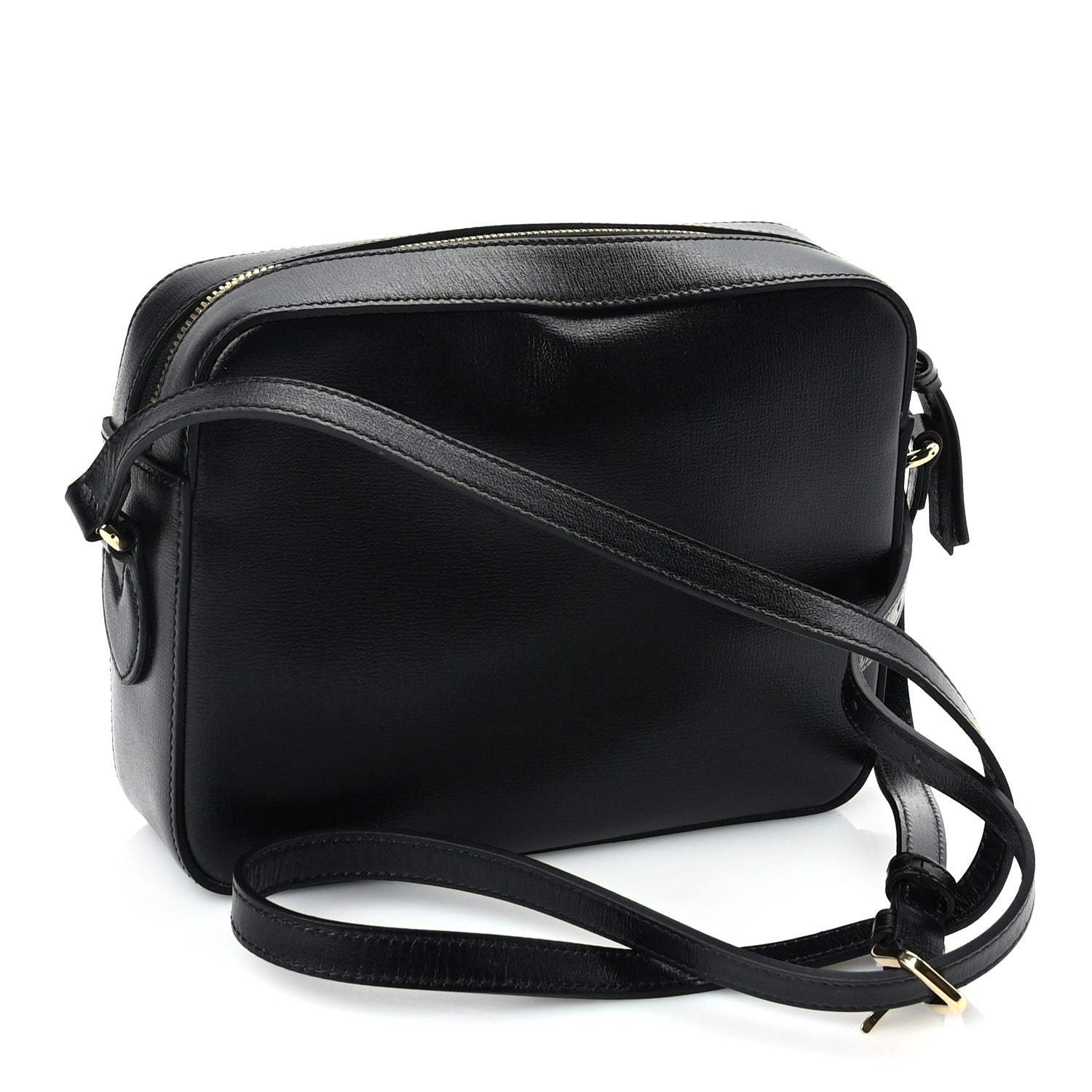 Gucci Textured Calfskin Small Horsebit 1955 Shoulder Bag Black 2 of 8