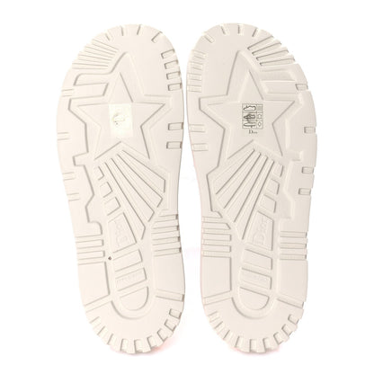 Christian Dior Canvas Fluo Toile de Jouy Embroidered Dway 10mm Slide Sandals 39  White Orange 8 of 8