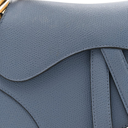 Christian Dior Grained Calfskin Mini Saddle Bag Sky Blue 8 of 11