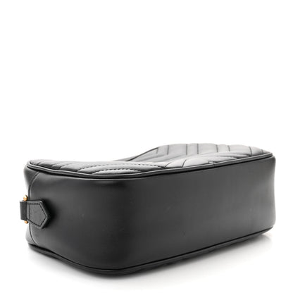 Gucci Calfskin Matelasse Small GG Marmont Chain Shoulder Bag Black 4 of 14