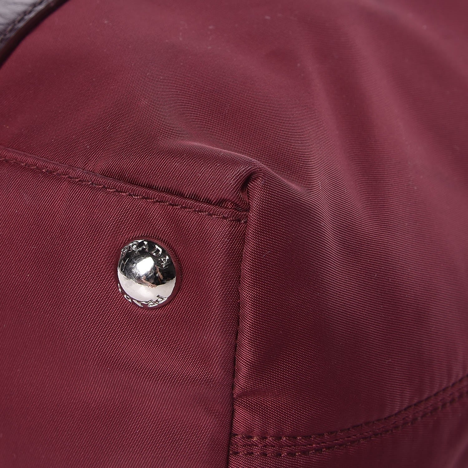 Prada Tessuto Nylon Vitello Tote Granato 9 of 12