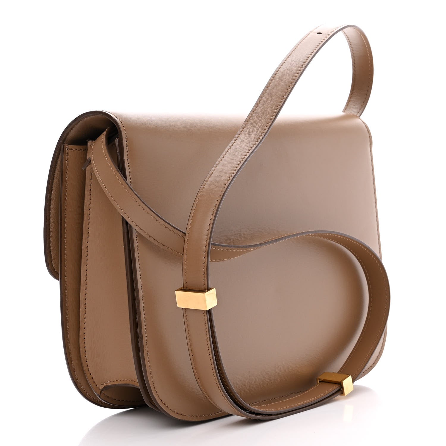 Celine Smooth Calfskin Medium Classic Box Flap Bag Light Camel 3 of 11