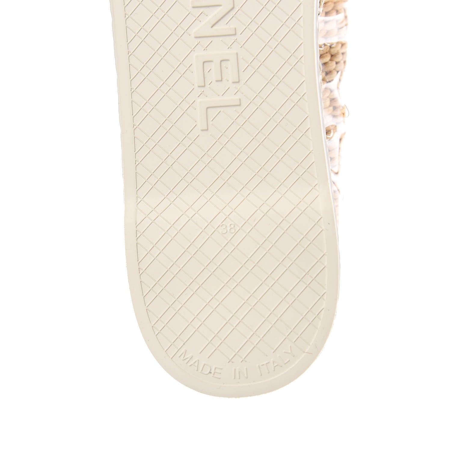Chanel PVC Straw CC Espadrilles 38 Beige 8 of 9