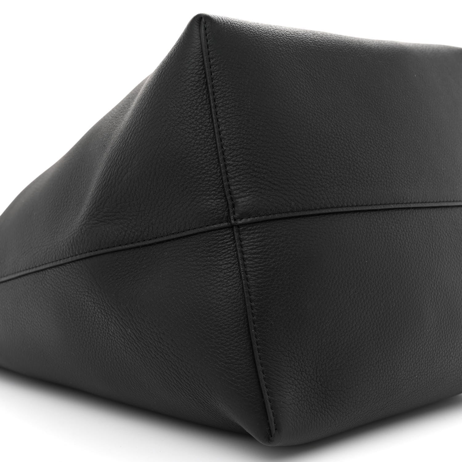 The Row Grained Calfskin Large N/S Park Tote Black 9 of 10