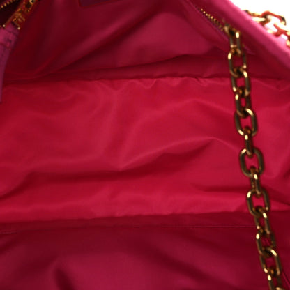 Prada Tessuto Nylon Chain Tote  Fuxia 4 of 8