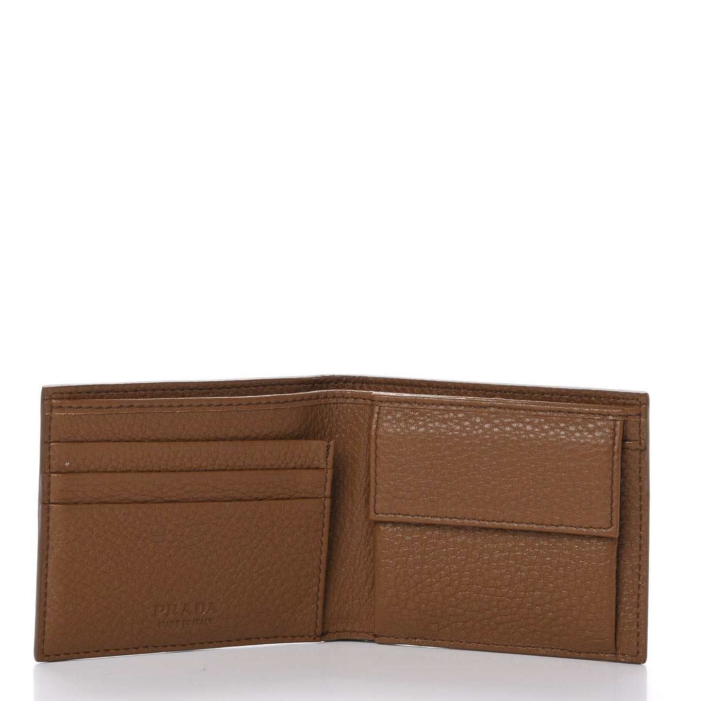 Vitello Grain Bi-Fold Wallet Cannella