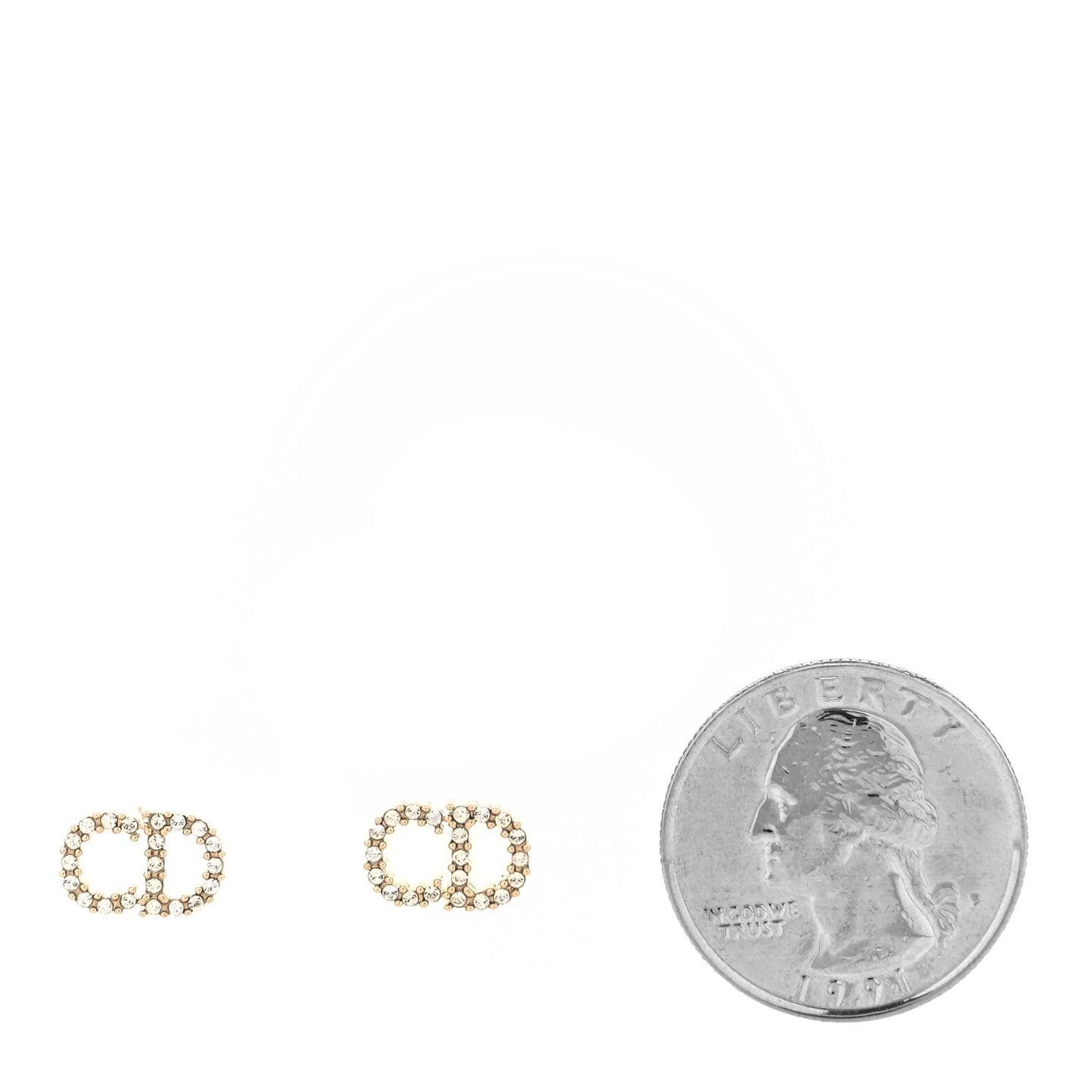 Crystal Clair D Lune Earrings Gold