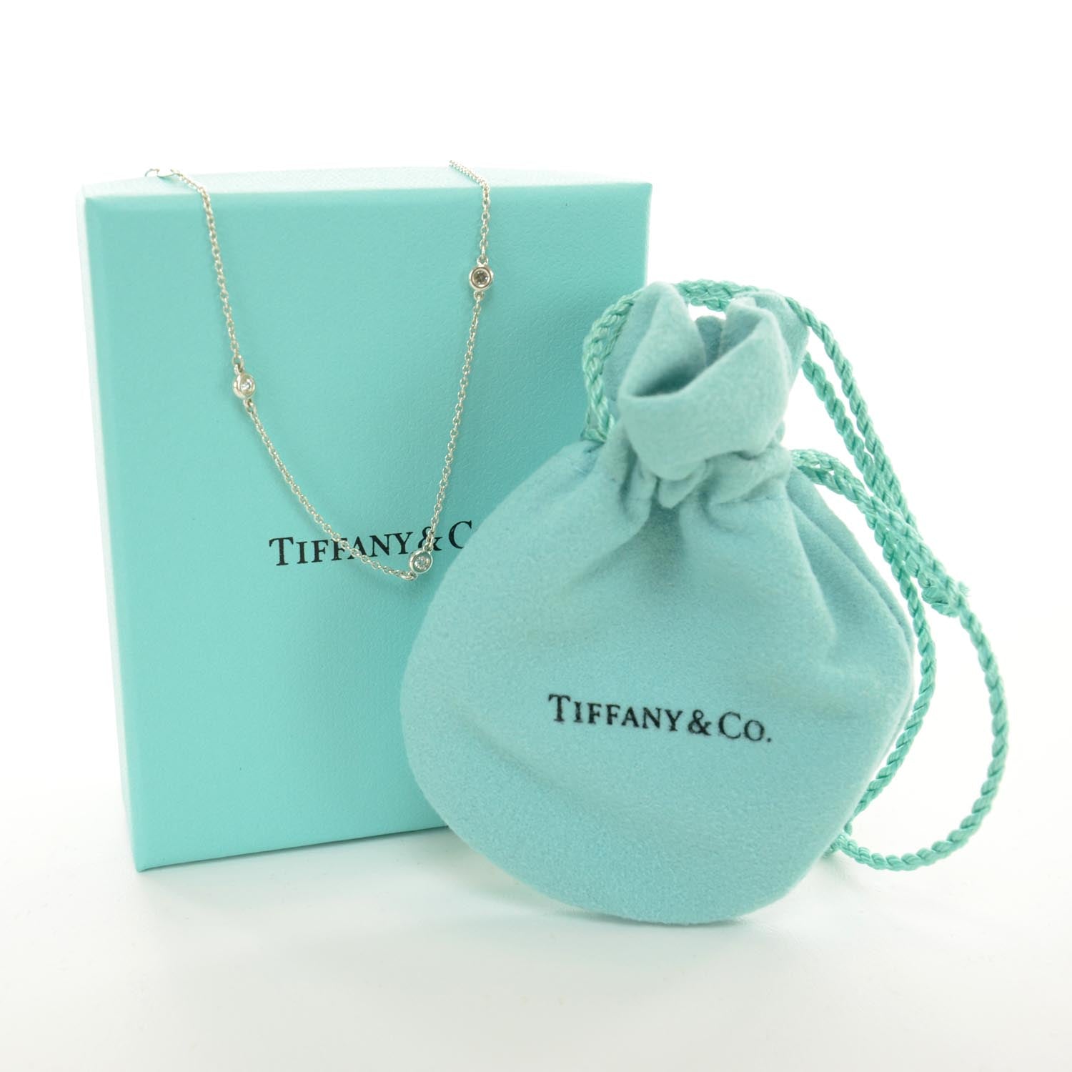 Tiffany Sterling Silver Diamond .09ct Elsa Peretti Diamonds By The Yard Bracelet 4 of 4