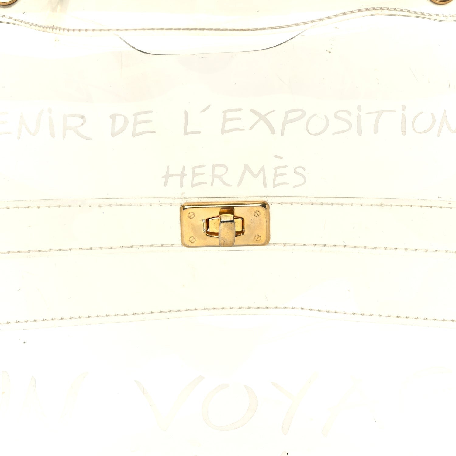 Hermes Vinyl Souvenir De L'Exposition Kelly Transparent 6 of 8
