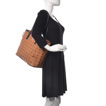 MCM Visetos Medium Project Reversible Shopper Tote Cognac 2 of 21