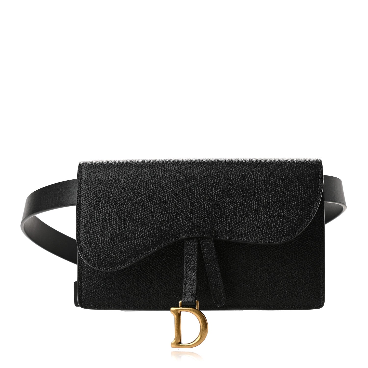 Christian Dior Grained Calfskin Saddle Belt Bag Black 1 of 10