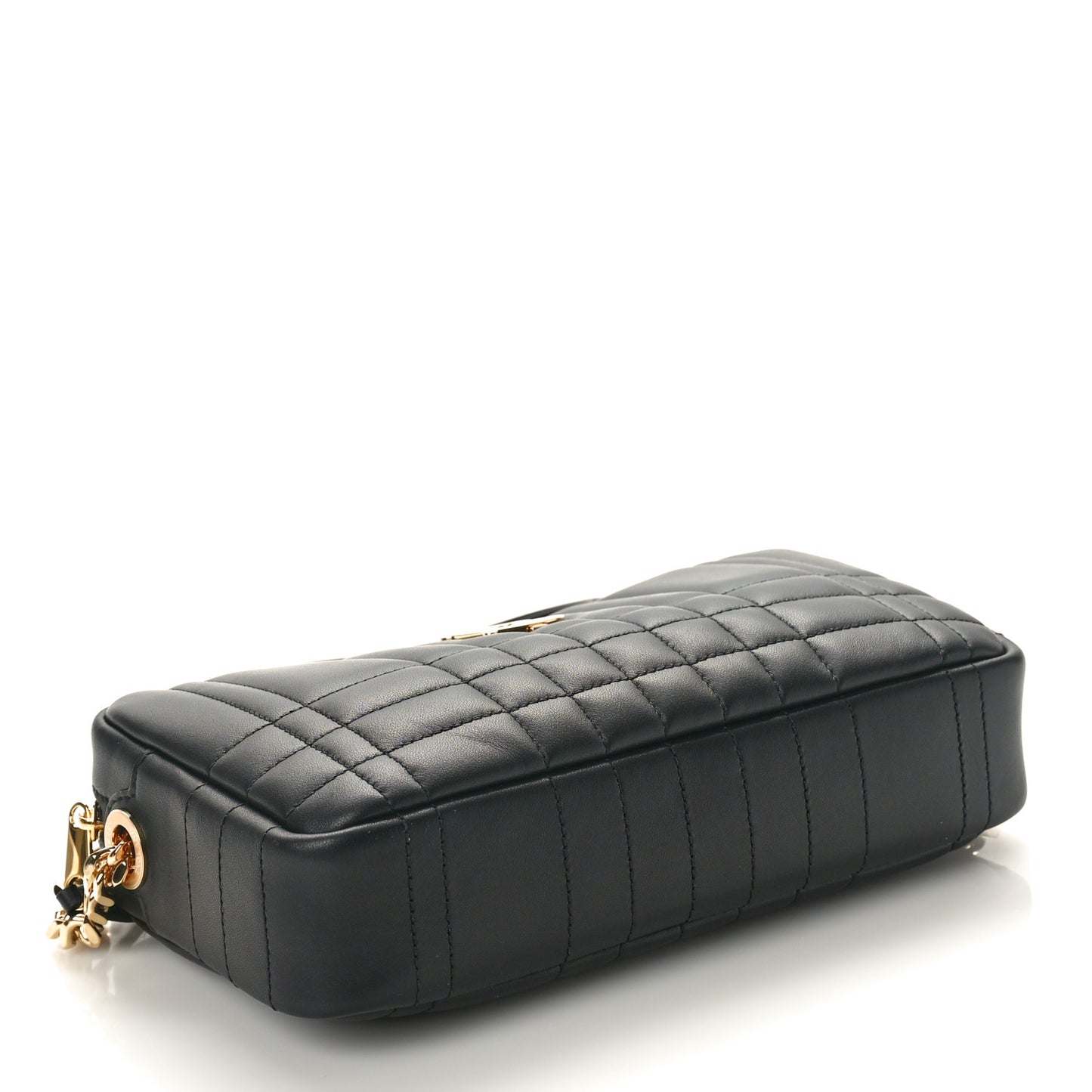 Calfskin Quilted Small Lola Camera Bag Black