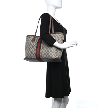 Gucci GG Supreme Monogram Medium Ophidia Shopping Tote Brown 2 of 8