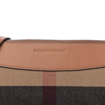 Burberry Mega Check Peyton Crossbody Clutch Bag Tan 11 of 11