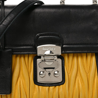 Miu Miu Nappa Matelasse Top Handle Bag Black Soleil 7 of 9