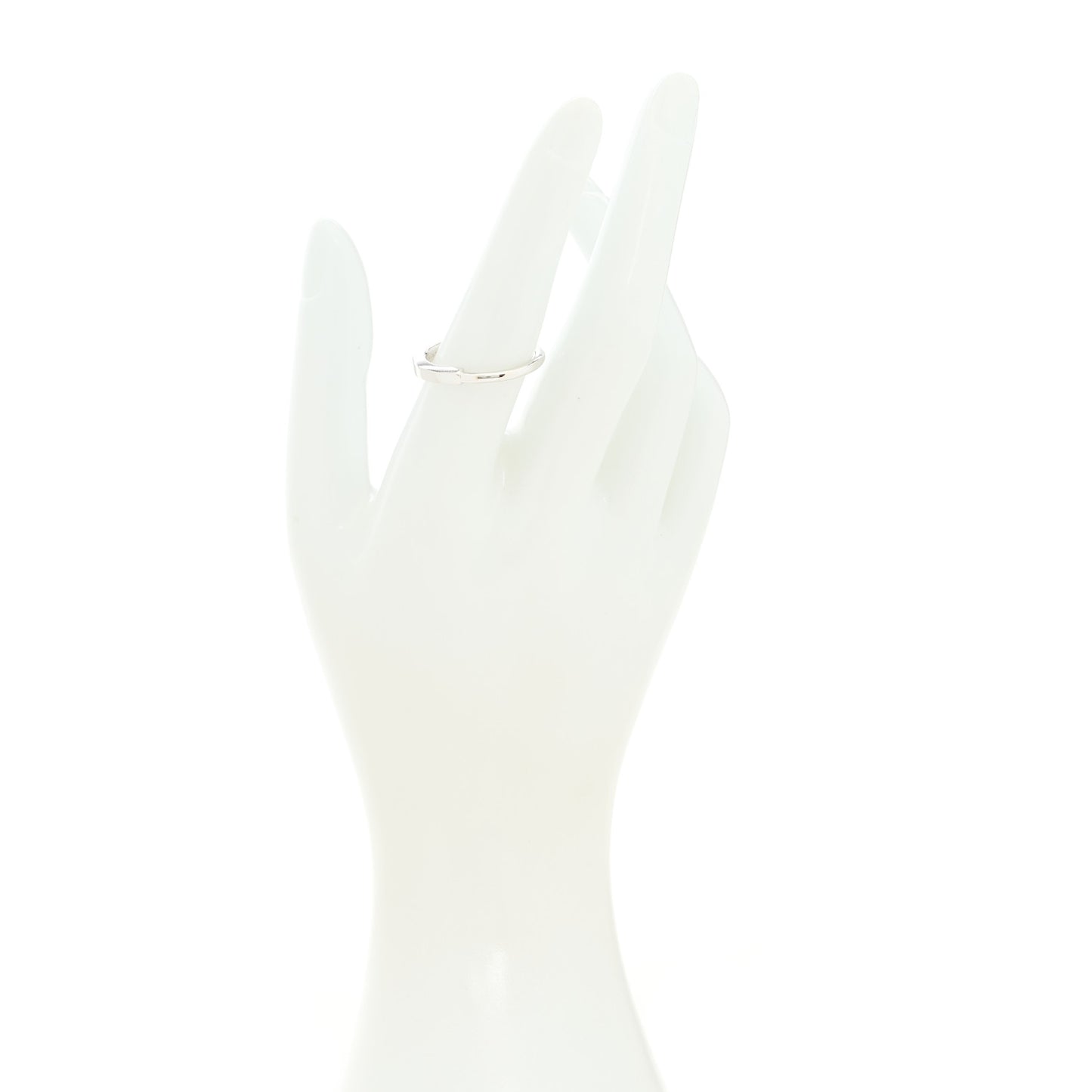 18K White Gold Lock Ring 52 6