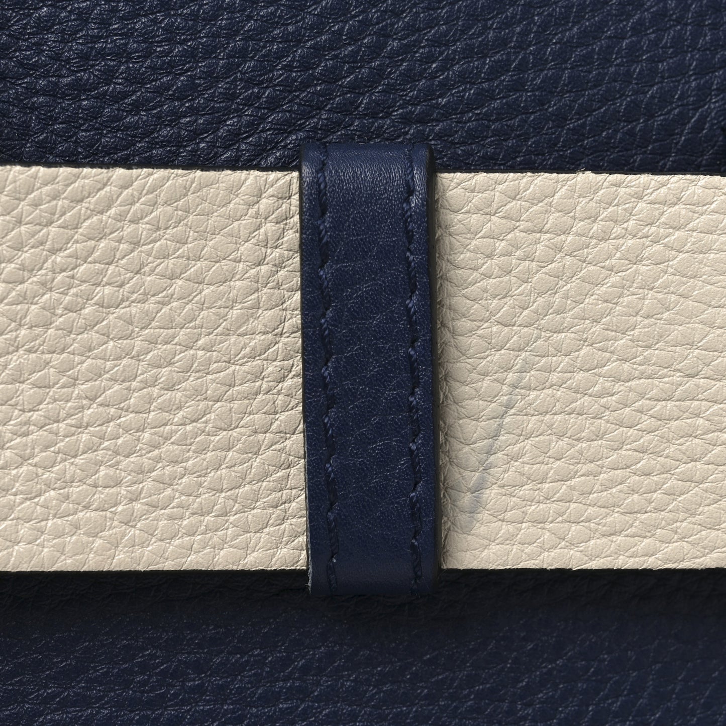 Soft Grain Calfskin Small Belt Bag Navy White