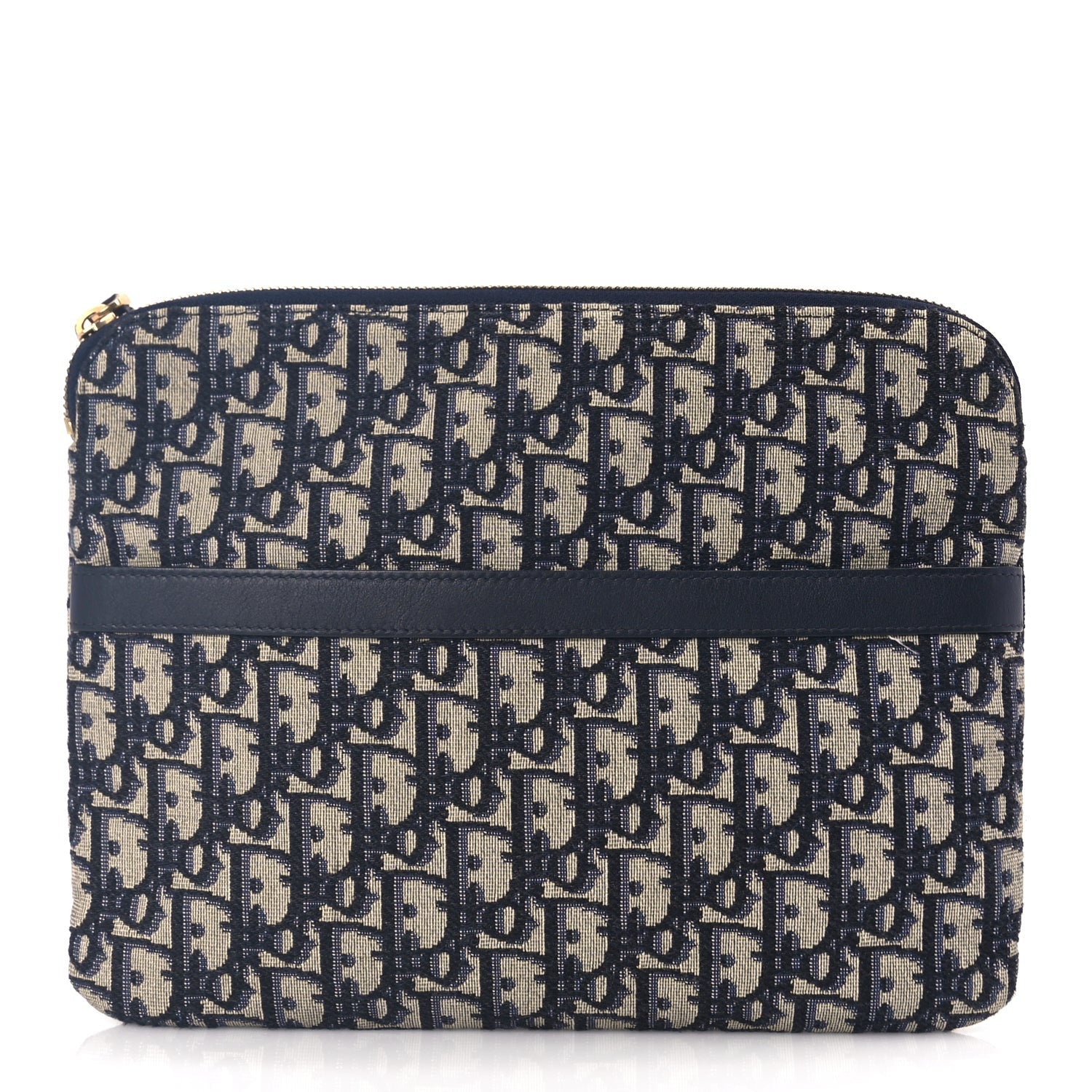 Christian Dior Oblique Travel Pouch Navy Blue 1 of 7
