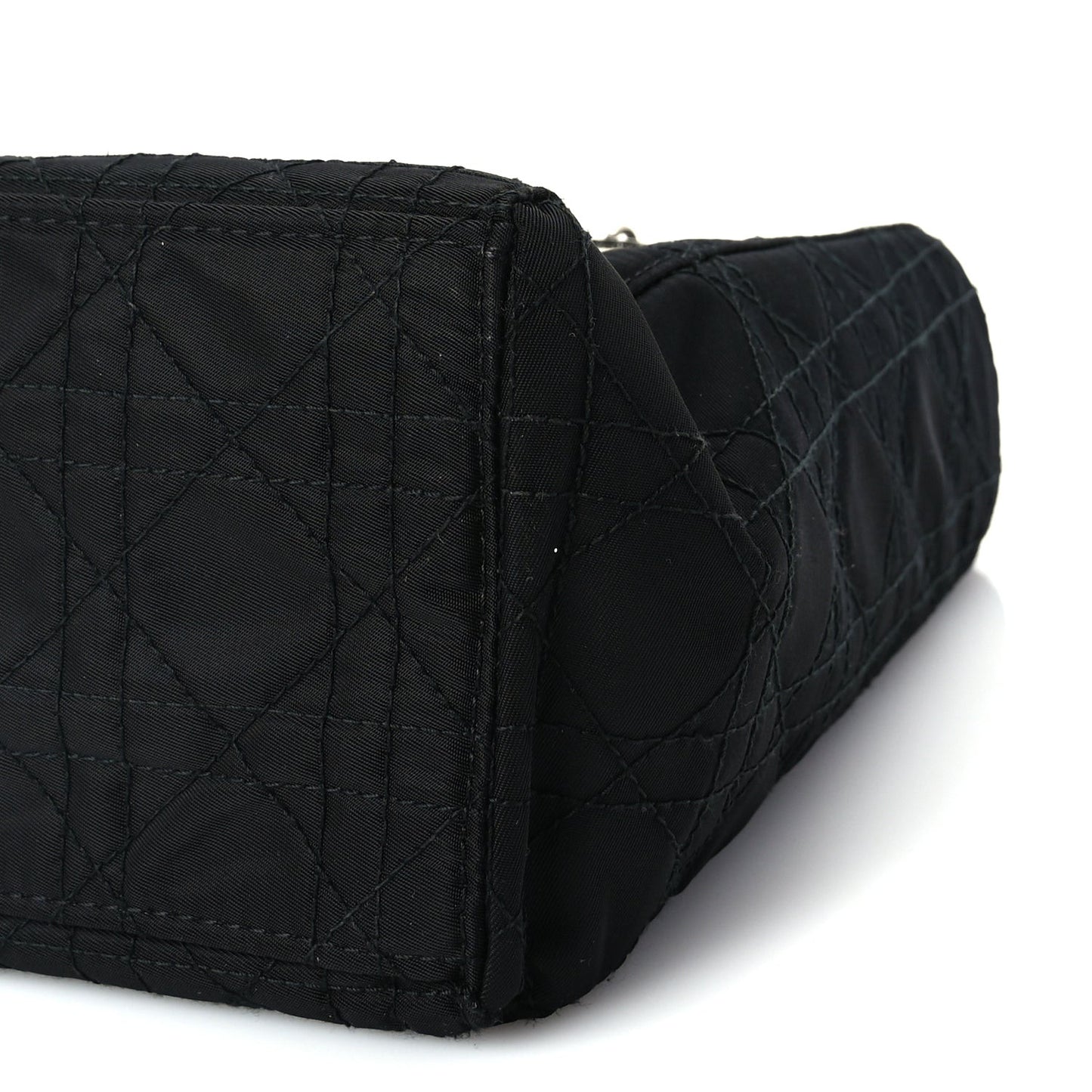 Nylon Cannage Medium Lady Dior Black