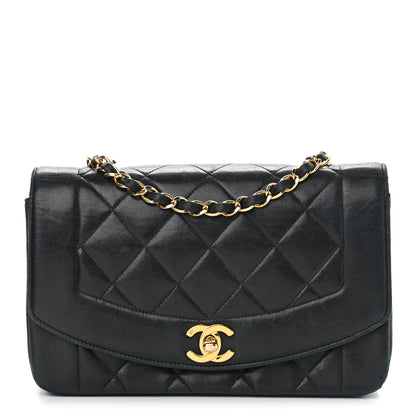Chanel Lambskin Quilted Small Single Flap Black 1 of 14