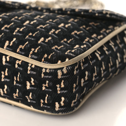 Chanel Canvas Lambskin Medium Flap Black Beige Multicolor 9 of 10