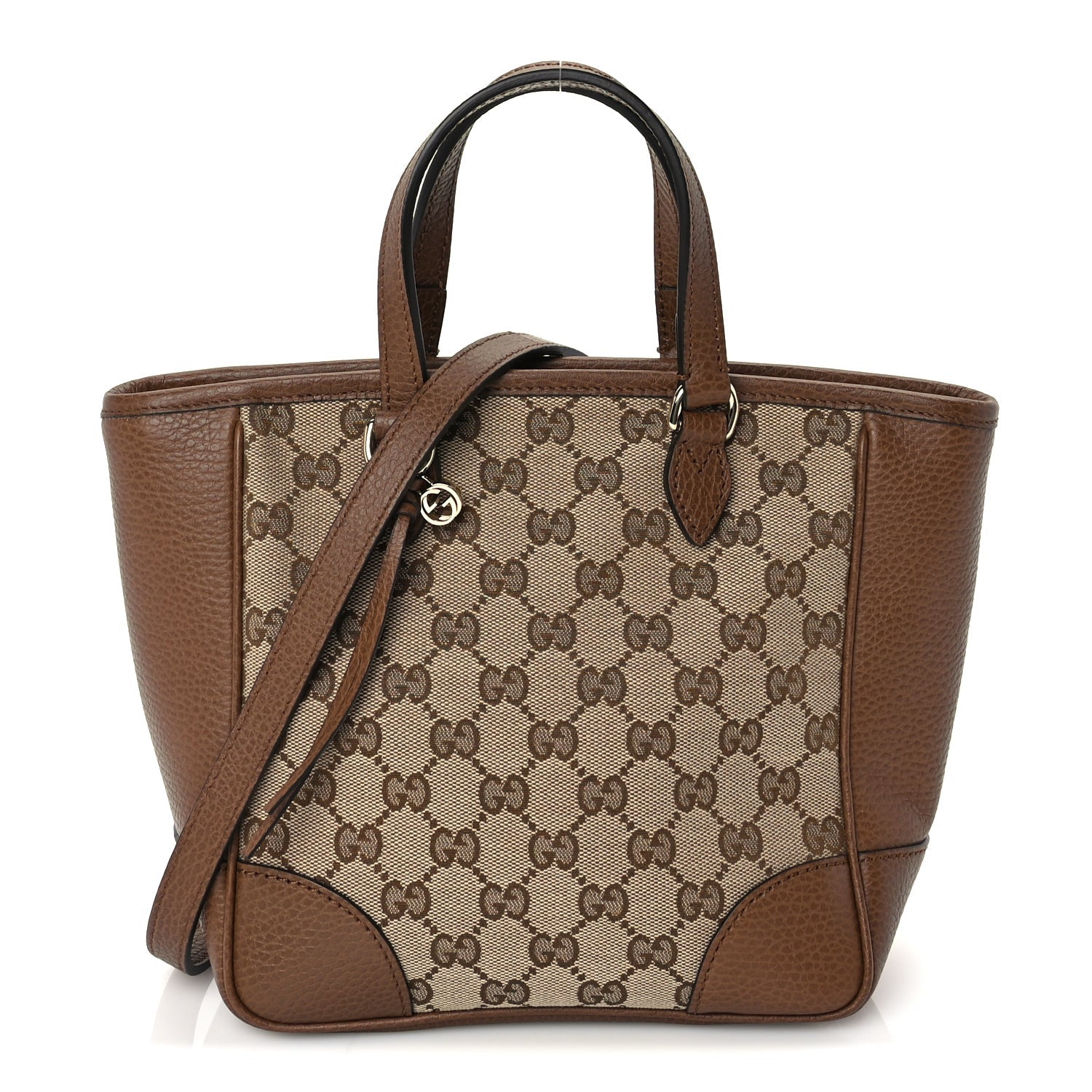 Gucci Monogram Small Bree Tote Beige Tabacco 2 of 9