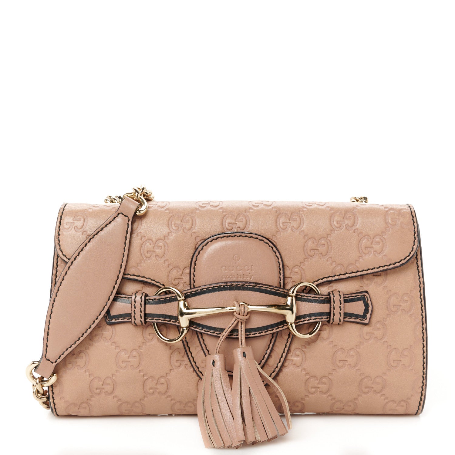 Gucci Guccissima Small Emily Chain Shoulder Bag Camelia 1 of 13