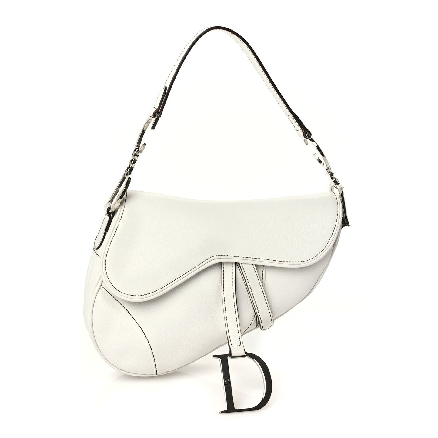 Calfskin Saddle Bag White