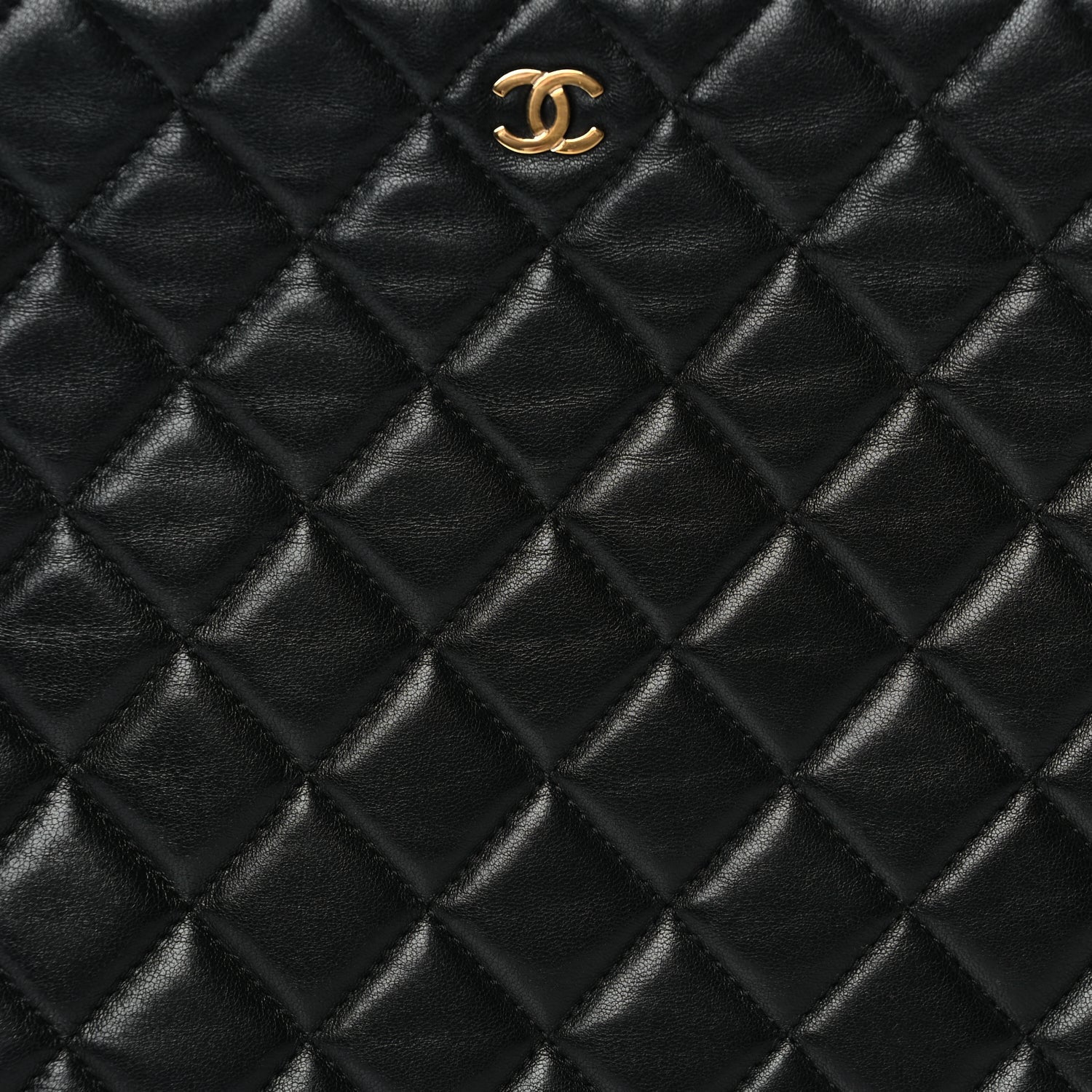 Chanel Lambskin Quilted Large Case Black 8 of 8