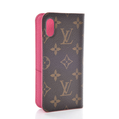 Louis Vuitton Monogram iPhone X Folio Case Rose Pop 3 of 9