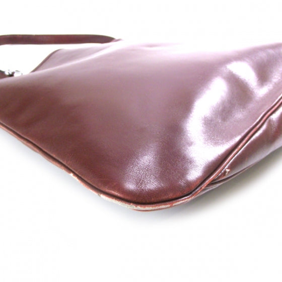 Box Leather Lopsided Tote Rouge