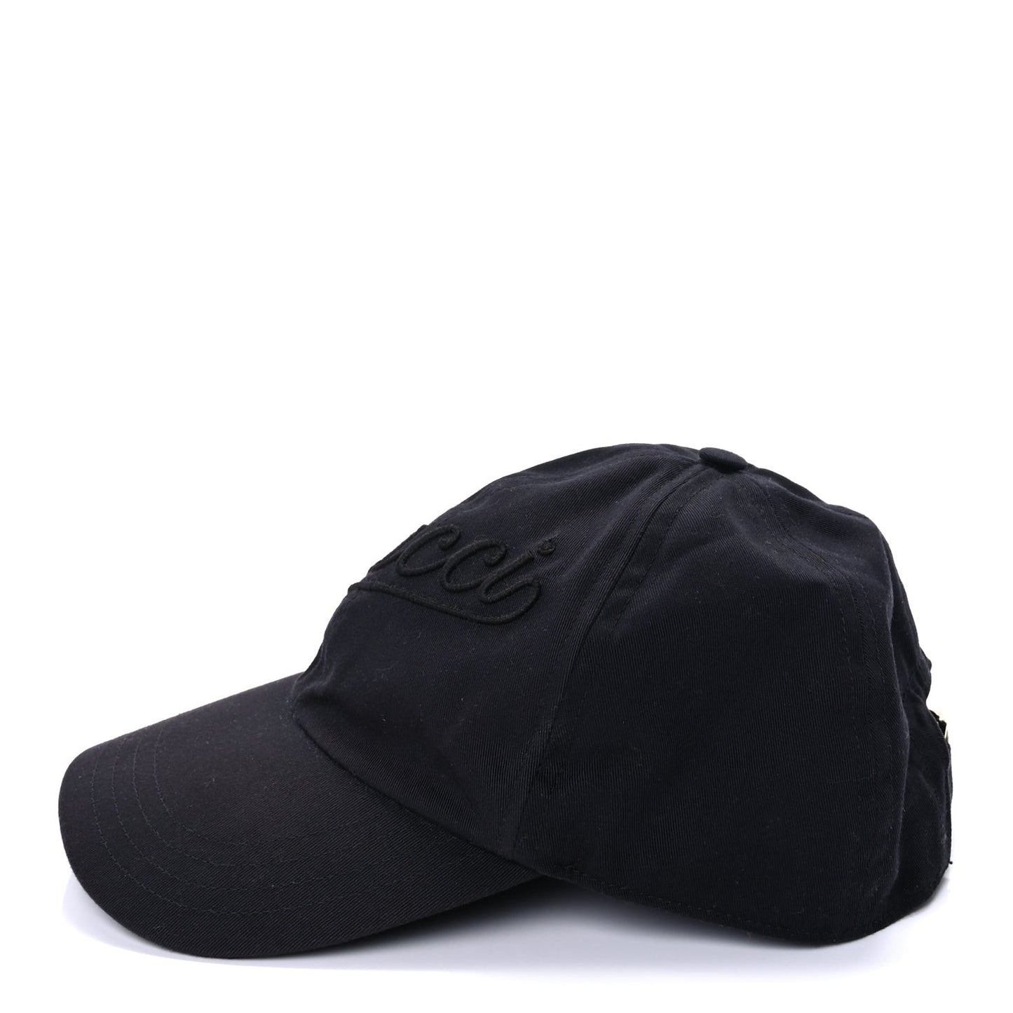 Cotton Logo Script Baseball Hat M Navy