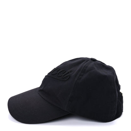 Gucci Cotton Logo Script Baseball Hat M Navy 6 of 14