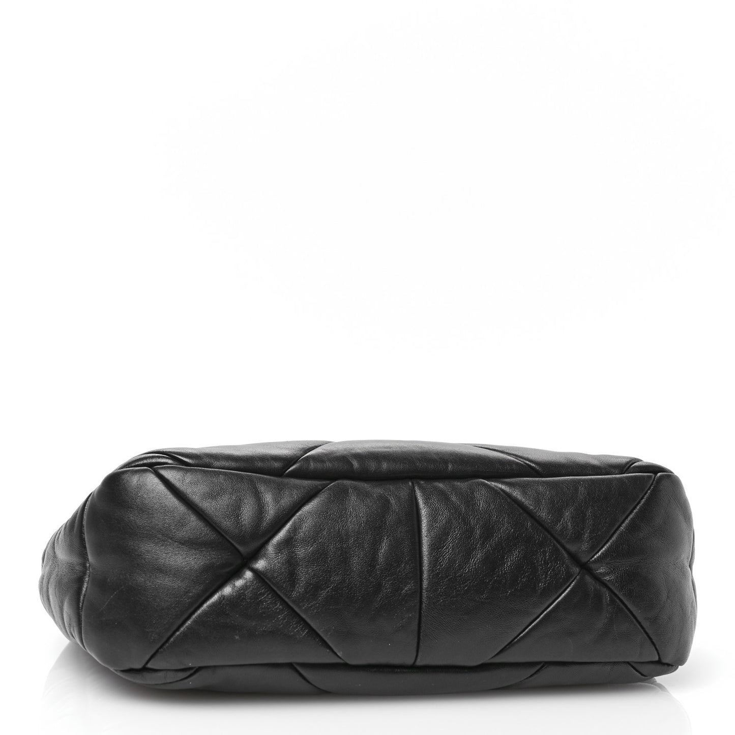 Nappa Triangle Quilted Patchwork System Bag Black