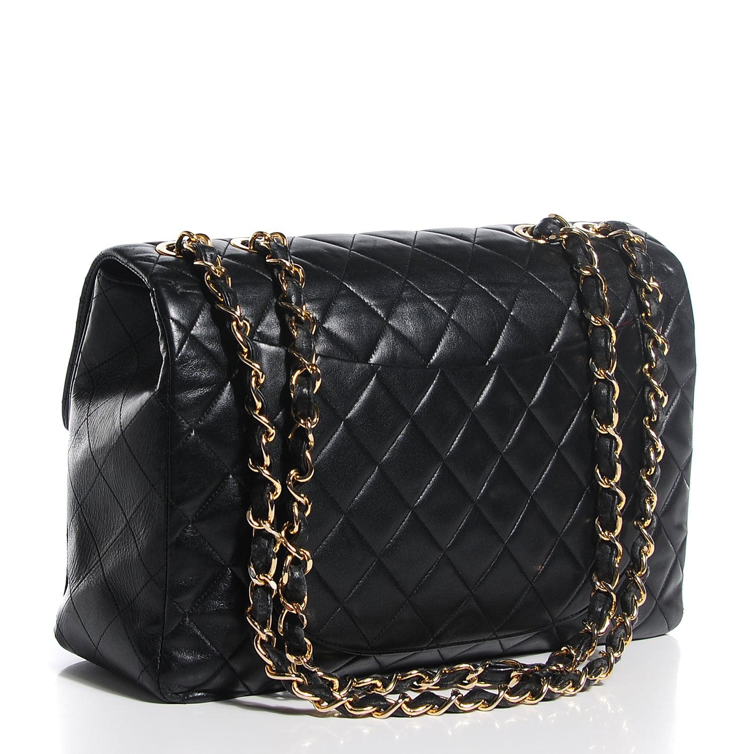 Chanel Lambskin Quilted XL Jumbo Flap Black 3 of 9