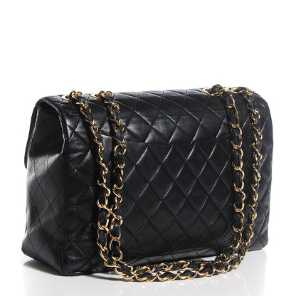 Chanel Lambskin Quilted XL Jumbo Flap Black 3 of 9