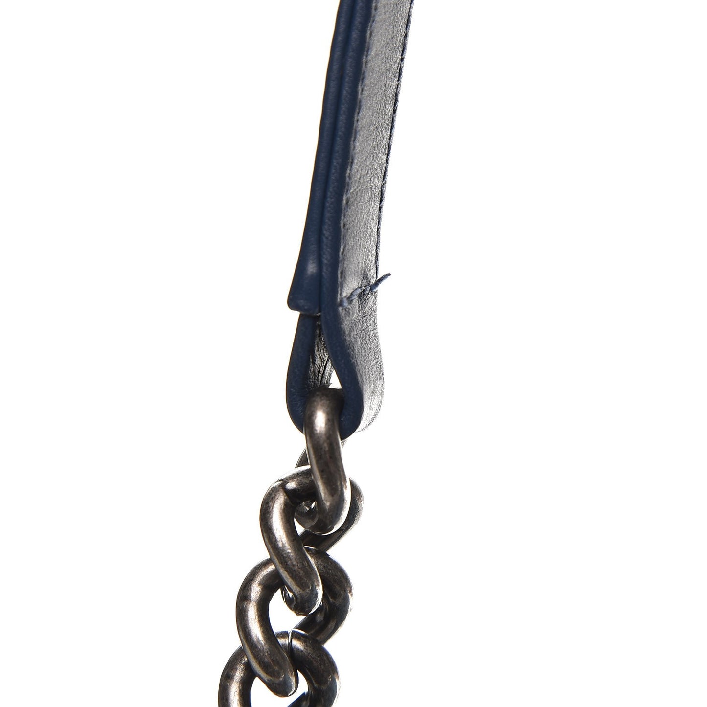 Denim Quilted Medium Boy Flap Blue